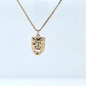 14K Yellow Gold Comedy & Tragedy Pendant