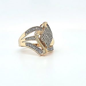 10K Yellow Gold .50TDW Diamond Fashion Ring