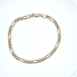 10K Yellow Gold 8.75″ Figaro Link Bracelet