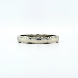 10K White Gold 3mm Milled Edge Band