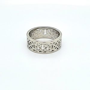 14K White Gold 7.5mm Celtic Band