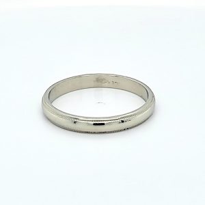 10K White Gold 3mm Milled Edge Band