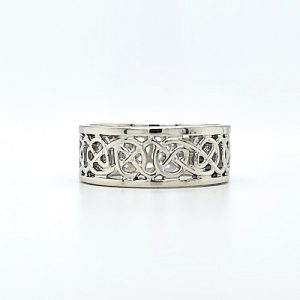 14K White Gold 7.5mm Celtic Band