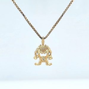 14K Yellow Gold 20mm Tasmanian Devil Charm/Pendant