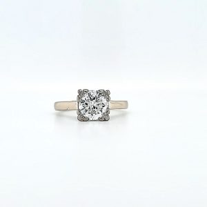 18K White Gold 1.30CT RBC Diamond Engagement Ring