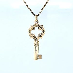 14K Yellow Gold 33mm Key Pendant