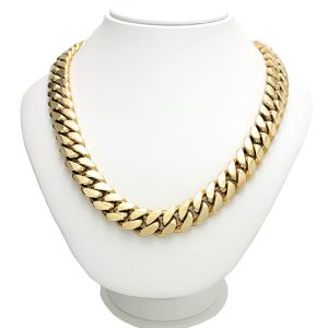 Heavy 10K Yellow Gold 22″ Cuban Link Chain