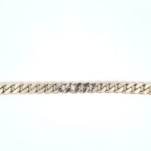 Heavy 14K Yellow Gold 9″ Curb Link Bracelet
