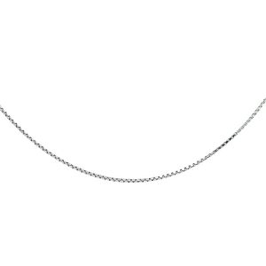 18K White Gold 20″ Box Link Chain