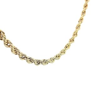 10K Yellow Gold 23″ Hollow Rope Link Chain