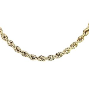 10K Yellow Gold 23″ Hollow Rope Link Chain