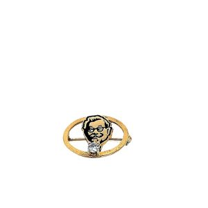 14K Yellow Gold KFC Pin w/ .25CT RBC Diamond