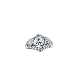 14K White Gold 2.08CT TDW Diamond Wedding Set