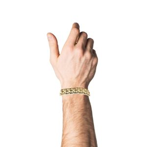 10K Yellow Gold 8″ Nugget Style Link Bracelet