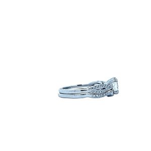 Tacori Platinum Ring Set w/ .71CT Princess Cut Diamond Engagement Ring & Matching Diamond Band