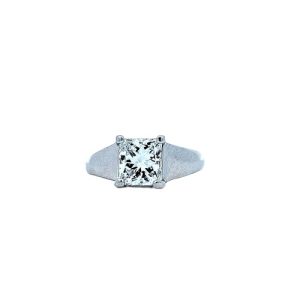 Platinum 1.14CT Princess Cut Diamond Solitaire Engagement Ring