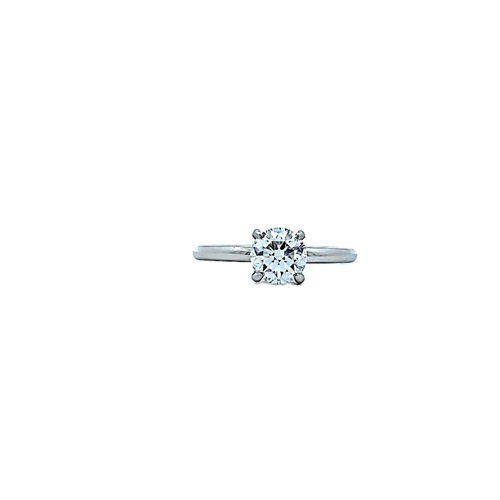 18K White Gold .96CT VS2 Diamond Solitaire Engagement Ring