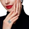 10K - 14K Stylized Diamond Cluster Ring - Image 2