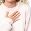 18K Yellow Gold & Platinum Wrap Around Ring w/ 1.16CT RBC Diamond & 15 RBC Channel Set Diamonds - Image 2