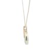 14K Yellow Gold Opal Inlay Open Drop Pendant on 18" Box Chain - Image 2