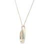 14K Yellow Gold Opal Inlay Open Drop Pendant on 18" Box Chain - Image 3