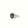 10K Yellow Gold Oval Onyx Signet Masonic Ring - Image 3