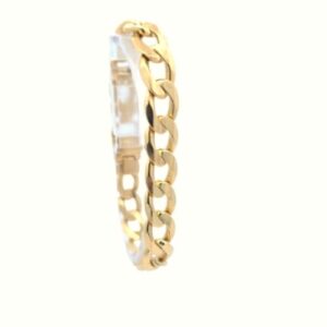 Heavy 18K Yellow Gold 8.5″ Open Curb Link Bracelet