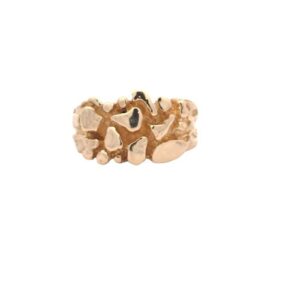 10K Yellow Gold Nugget Style Ring