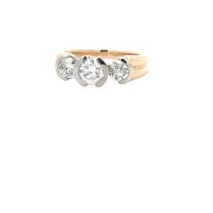 14K Yellow & White Gold 3 Canadian Diamond Ring