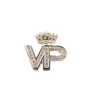 14K Yellow Gold Vice President Pendant/ Pin w/ Diamonds, Rubies & Emeralds