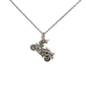 10K Yellow Gold 21mm Articulated Motorcycle Charm/Pendant