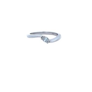 Platinum .15CT Marquise Cut Diamond Offset Ring