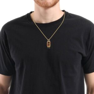 14K Yellow Gold 36mm Torah Scroll Charm/Pendant
