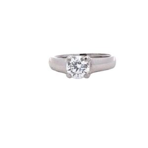 Platinum .82CT RBC Canadian Diamond Solitaire Ring
