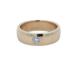 14K Yellow Gold .25CT RBC Diamond Solitaire 7mm Band