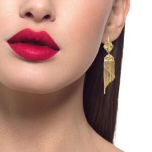22K Yellow Gold Fancy Chandelier Dangle Earrings