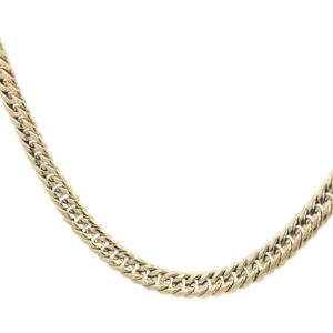 18K Yellow Gold 20″ Hollow Tight Curb Link Chain
