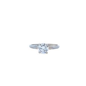 18K White Gold .88CT RBC Diamond Solitaire Ring
