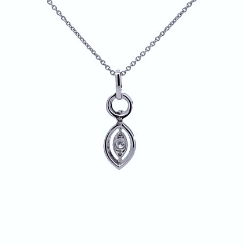 10K White Gold 44 RBC Diamond Accent 18" Necklace - Image 4