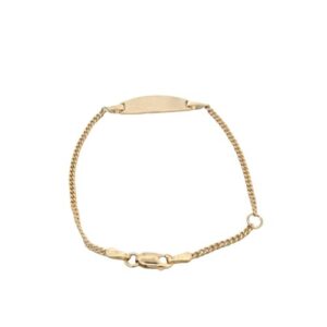18K Yellow Gold 5.75″ Child ID Bracelet