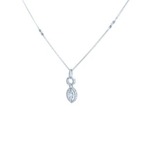 10K White Gold 44 RBC Diamond Accent 18″ Necklace