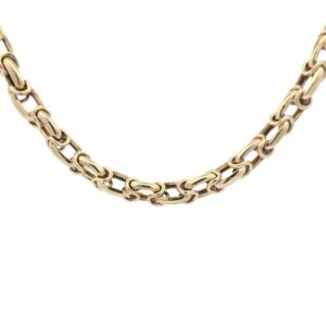 14K Yellow Gold 23″ Byzantine Link Chain