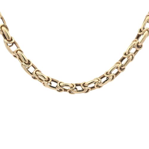 14K Yellow Gold 23" Byzantine Link Chain