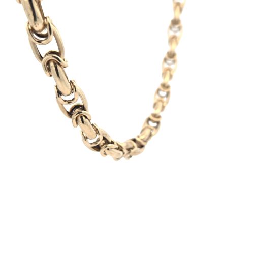 14K Yellow Gold 23" Byzantine Link Chain - Image 3