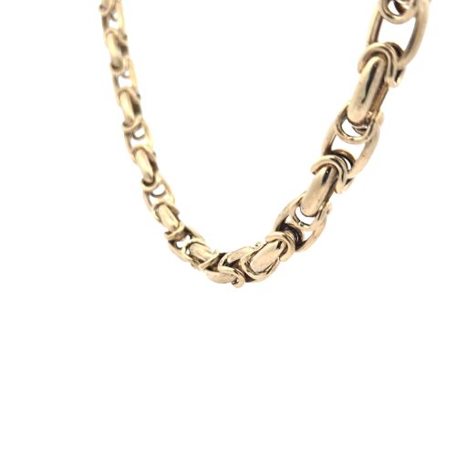 14K Yellow Gold 23" Byzantine Link Chain - Image 2