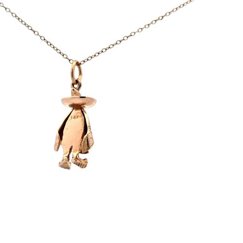14K Yellow Gold 23mm Mexican Poncho Charm Pendant - Image 4