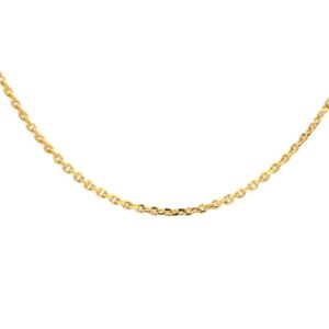 24K Gold 18″ Cable Link Chain w/ “S” Clasp