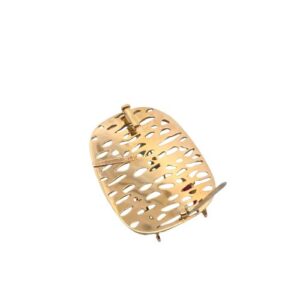 18K Yellow Gold Cavelti Brooch w/ Cabochon Emerald, Ruby & Sapphire