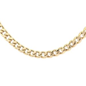 Heavy 18K Yellow Gold 40″ Curb Link Chain